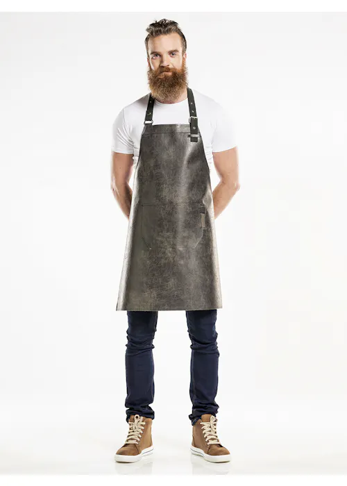 Chaud Devant Bib Apron Regular Moonshine Black