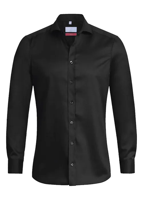 Greiff 6760 Overhemd Opengewerkte Kraag Slim Fit Essentials - Premium