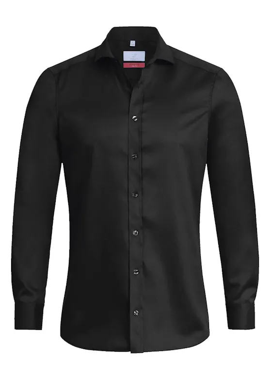 Greiff 6760 Overhemd Opengewerkte Kraag Slim Fit Essentials - Premium