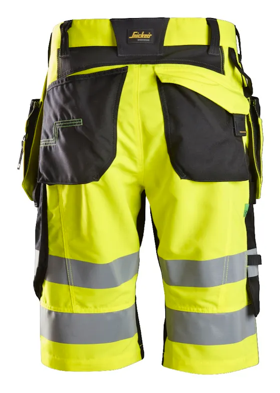 Snickers Workwear FlexiWork, High-Vis kurze Hose+ mit Holstertaschen, Klasse 1 - 6933