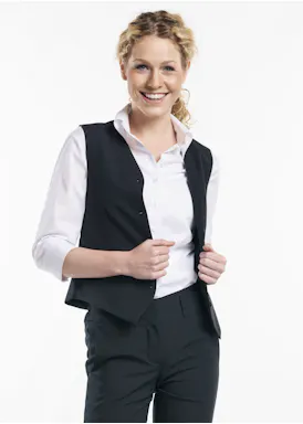 Chaud Devant Damen schwarze Anzugweste