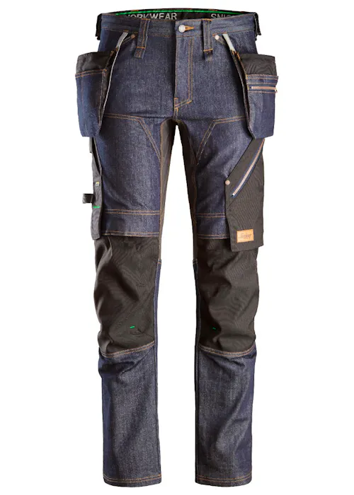 Snickers Workwear FlexiWork Denim Werkbroek met Holsterzakken 6955