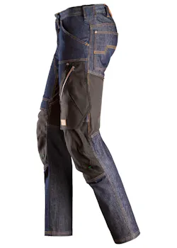 Snickers Workwear , FlexiWork Denim Werkbroek+ 6956 miniatuur