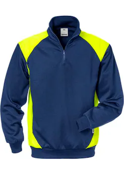 Fristads Skarup Sweater met Korte Rits 7048 SHV miniatuur