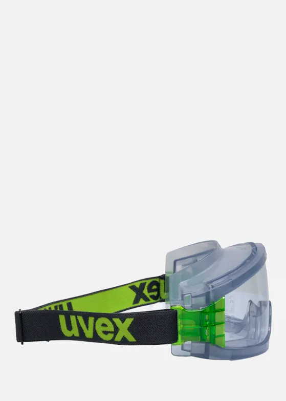 Uvex Ultravision ruimzichtbril met 180° gezichtsveld, heldere lens en anti-fog coating