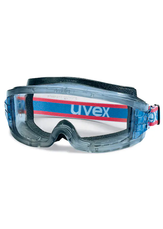 Uvex Ultravision ruimzichtbril met schuimstof, 180° gezichtsveld, heldere lens en anti-fog coating