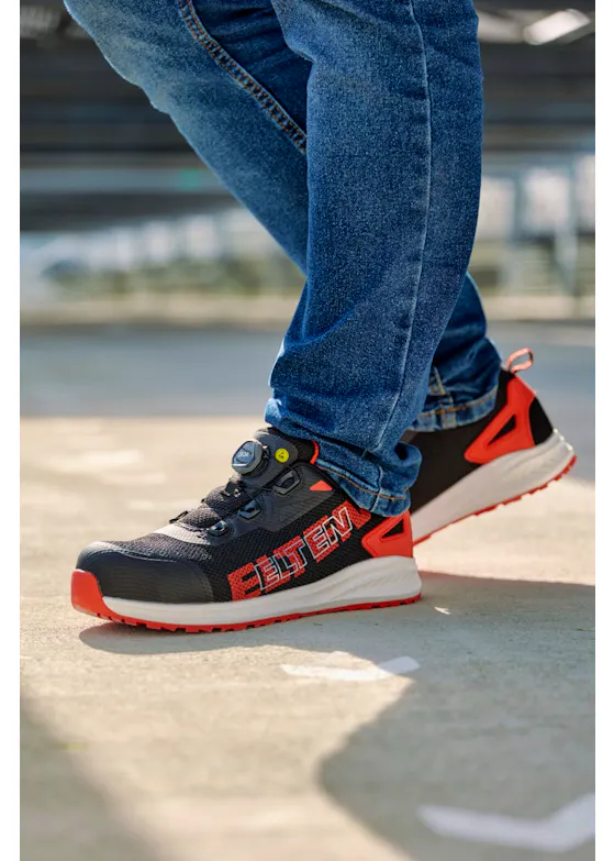 Elten Batis BOA® Black-Red Low ESD S1PL Sicherheitsschuh