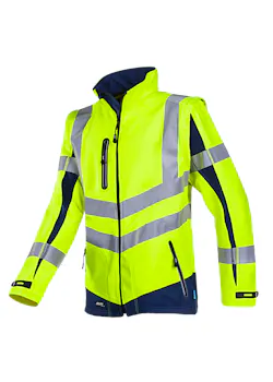 Sioen Signalisatie Softshell Jas met Uitritsbare Mouwen Malden 724ZA2TU2