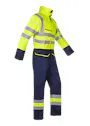 Sioen Carret flammschützender, antistatischer Warnschutz-Winter-Regen-Overall Vorschaubild