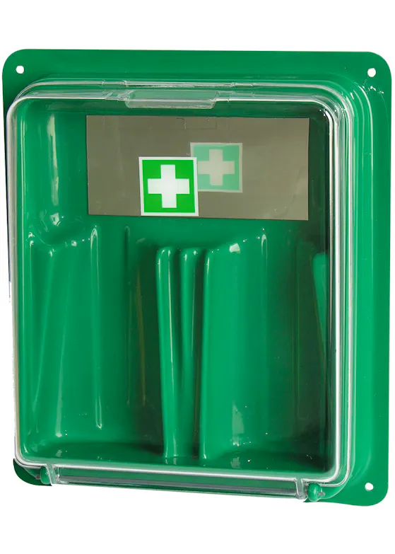 Barikos Augenspülflasche mit Doppel-Wandhalterung