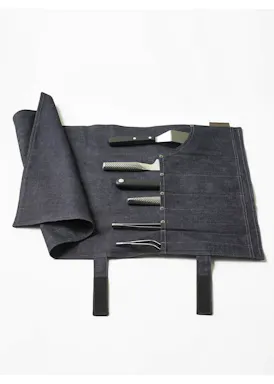 Chaud Devant Knife Roll Blue Denim
