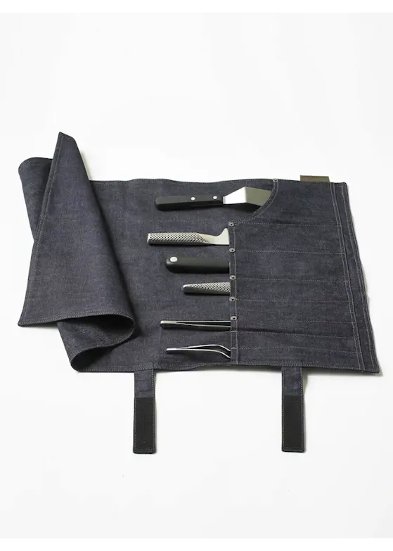 Chaud Devant Knife Roll Blue Denim