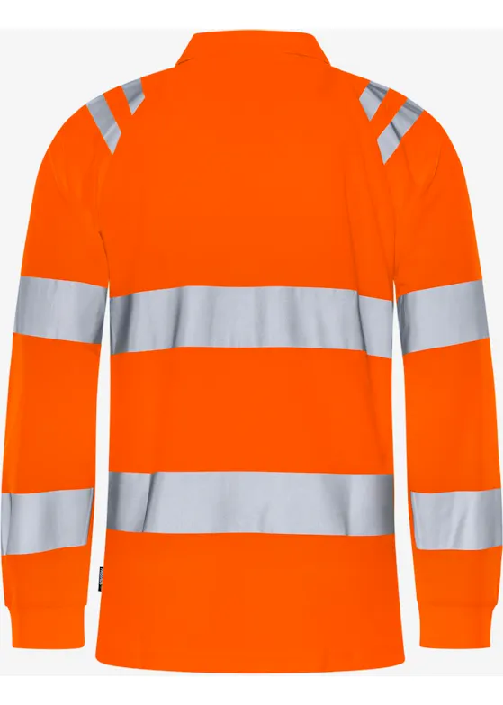 Fristads Hogezichtbaarheids Green 301260 Poloshirt High Vis Met Lange Mouw Klasse 3 7864 GPST Trofta