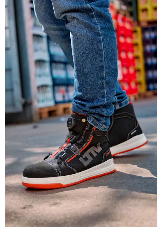 Elten Isaak XXST BOA® Black-Red Mid ESD S2 Sicherheitsschuh