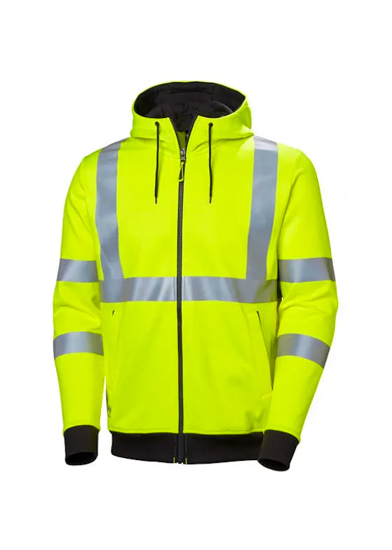 Helly Hansen Addvis 79094 Arbeitspullover mit Reißverschluss, High-Visibility-Kapuze, Stretch