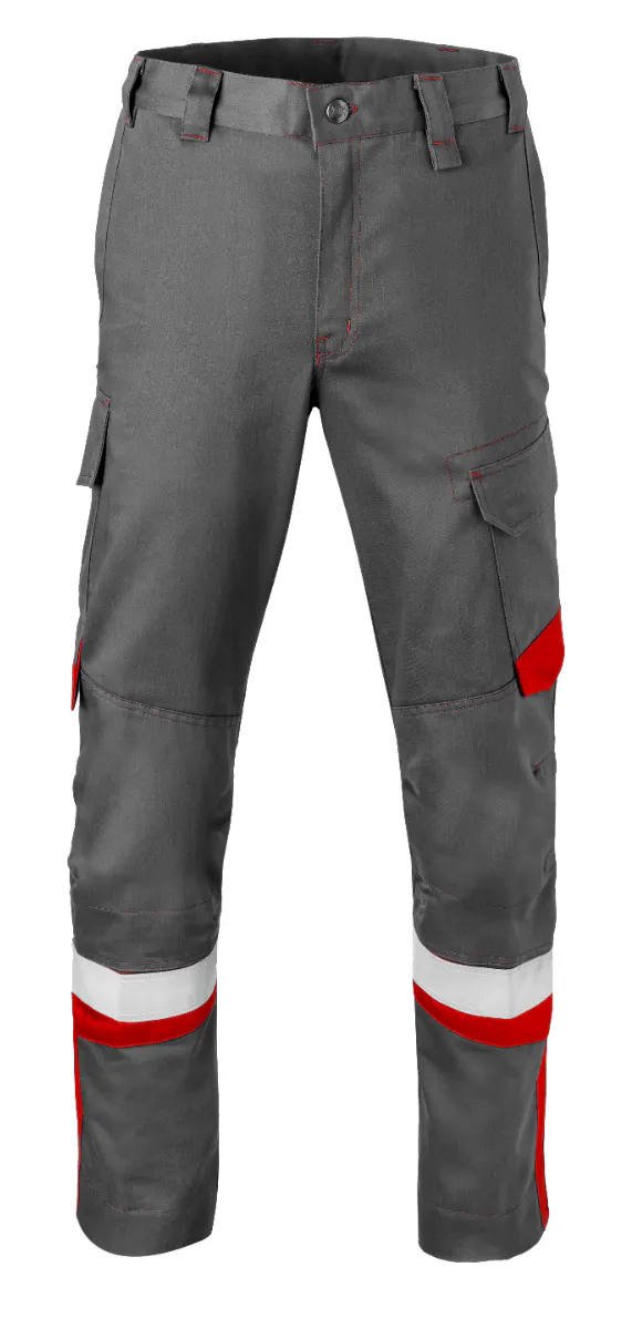 Charcoal/rood