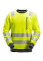 Snickers Workwear AllroundWork, High-Vis Sweatshirt KL2/KL3 - 8037 miniatuur