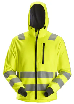 Snickers Workwear AllroundWork 8039 Hoodie Rits KL2/KL3 Reflecterend High-Visibility miniatuur
