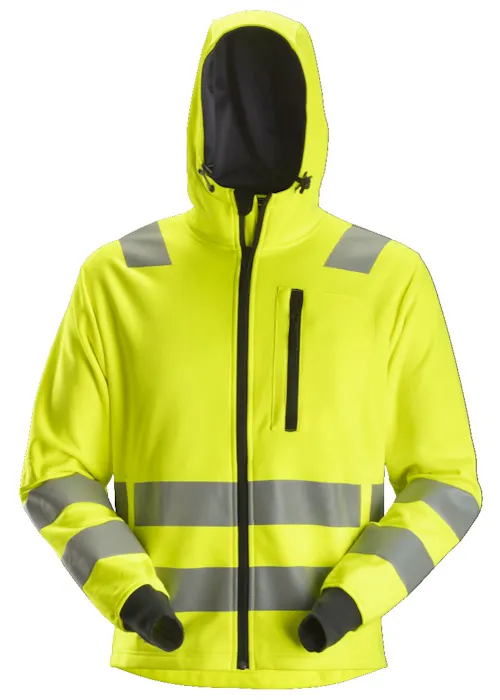 Snickers Workwear AllroundWork 8039 Hoodie Rits KL2/KL3 Reflecterend High-Visibility