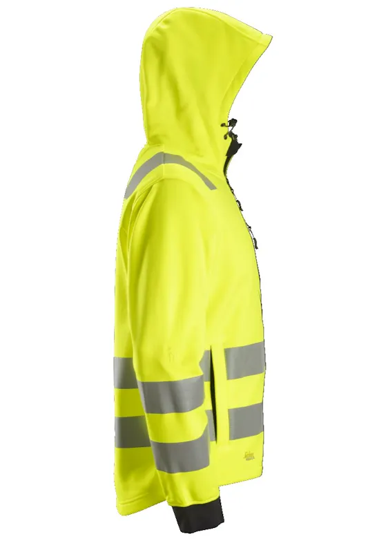 Snickers Workwear AllroundWork 8039 Hoodie mit Reißverschluss, KL2/KL3, reflektierend, High-Visibility