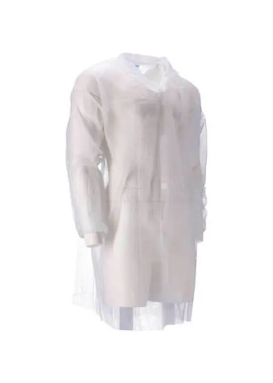 CMT Besucherkittel Non-Woven PP, 30 g, mit Klettband, weiß (100 Stück)