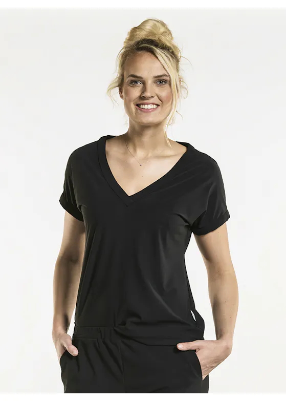 Saffron Black Top