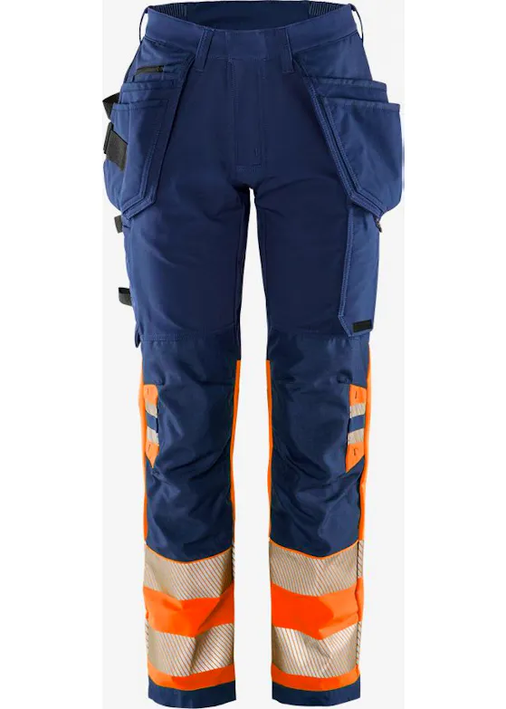 Fristads High-Vis-Grün Damen-Arbeitshose Stretch, Klasse 1, 2663 GSTP