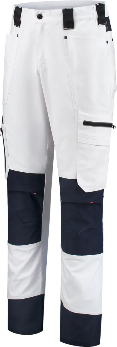 Weiß/Marineblau
