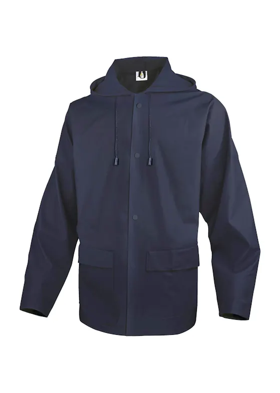 Delta Plus Warnschutz-Regenjacke aus Polyester mit einer polyurethanbeschichteten Außenseite