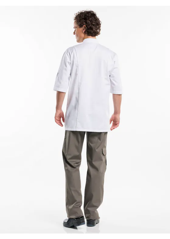 Chaud Devant Bacio weiß Kurzarm-Kochjacke