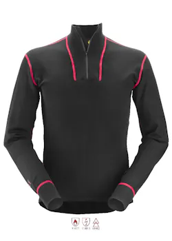Snickers Workwear ProtecWork 9462 Wollen Shirt met Lange Mouwen en Rits Vlamwerend