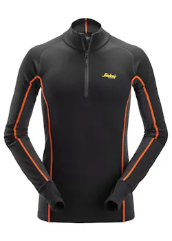 Snickers Workwear 9482 Merino Basislaag Stay Warm Top met Halve Rits miniatuur