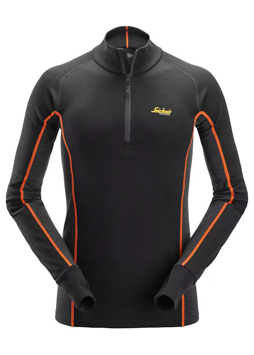Snickers Workwear 9482 Merino Basislaag Stay Warm Top met Halve Rits