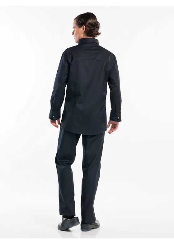 Chaud Devant Chef-Shirt, schwarze Kochjacke