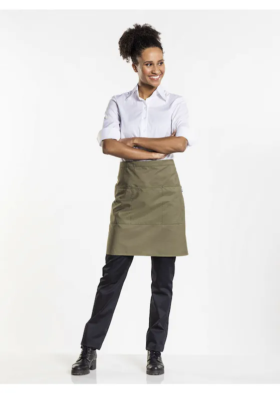 Chaud Devant 3-Pocket Apron — Dark Olive