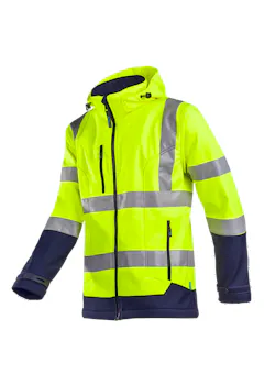 Sioen Gelamineerde Signalisatie Softshell Jas met Afneembare Kap Fuller 9933A2TU1 miniatuur