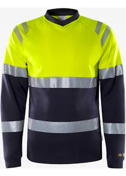 Fristads 133268 T-Shirt Met Lange Mouwen High Vis Klasse 1 7107 Tfl Reflecterend Vlamwerend