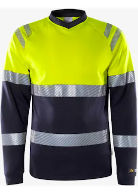 Fristads Flamestat Hi Vis  T-Shirt Met Lange Mouwen Klasse 1 7107 Tfl