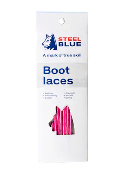 Steel Blue ein Paar Schnürsenkel für Damen Retail Pnk/Lil 140 cm