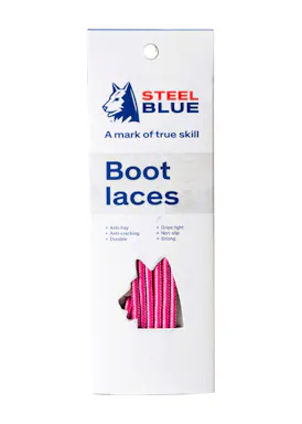 Steel Blue One Pair Ladies Laces Retail Pnk/Lil 140cm