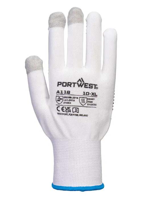 Portwest Grip 13 PVC Dotted Touchscreen Handschoen (12 Paar)