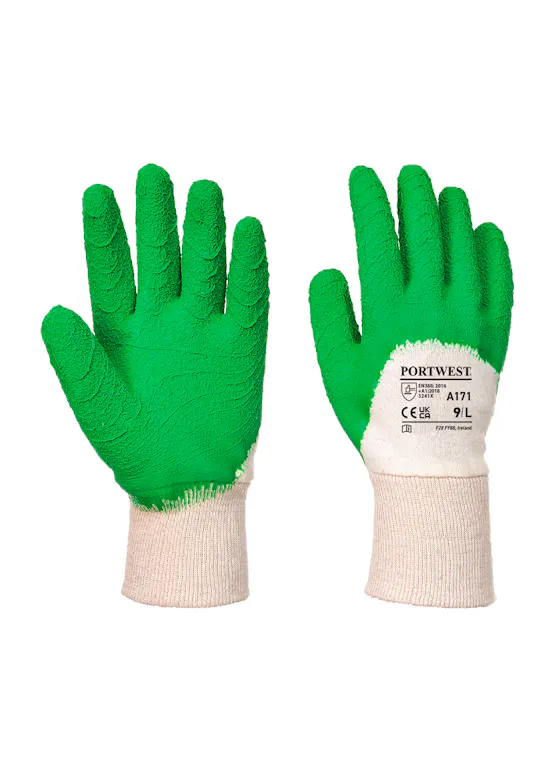 Portwest Latex Open-Back Crinkle Glove