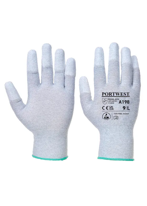 Portwest Antistatic PU Fingertip Glove