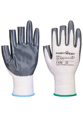 Portwest Grip 13 Nitrile 3 Fingerless Handschoen (12 Paar)