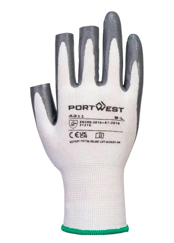Portwest Grip 13 Nitrile 3 Fingerless Handschoen (12 Paar)