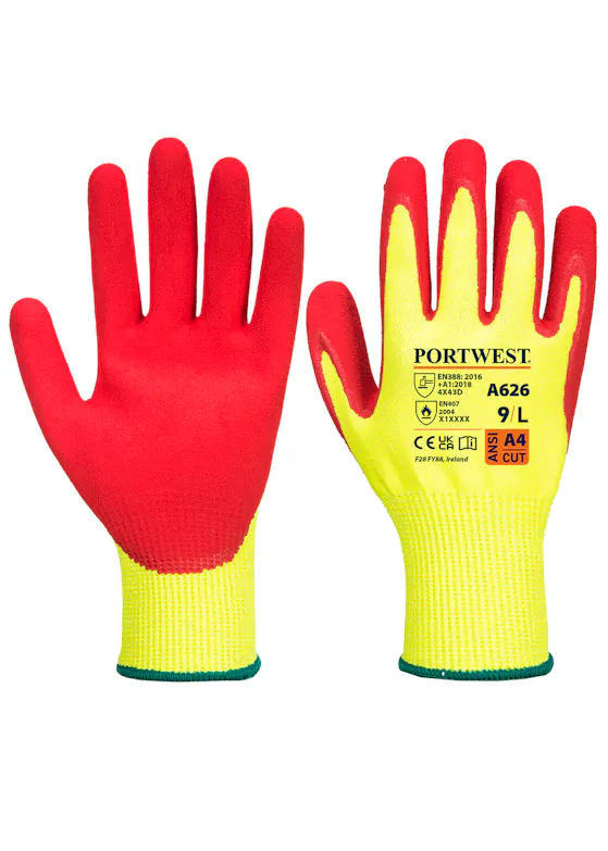 Portwest Vis-Tex HR Cut Glove - Nitrile
