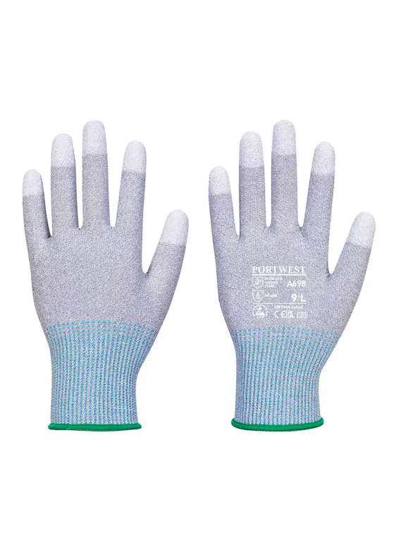 Portwest MR13 ESD PU Fingertip Gloves (12 Paar)