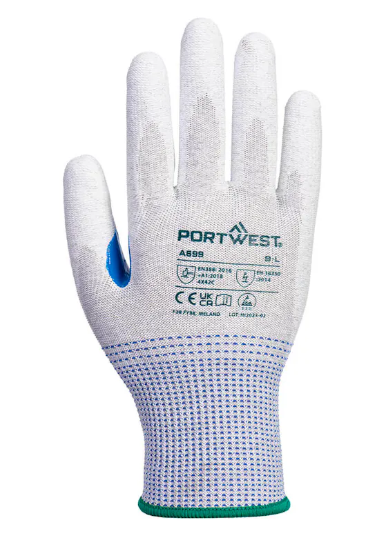 Portwest MR13 ESD PU Palm Gloves (12 pairs)