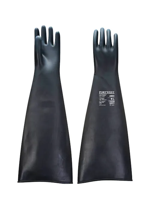 Portwest Heavyweight Latex Rubber Gauntlet 600mm
