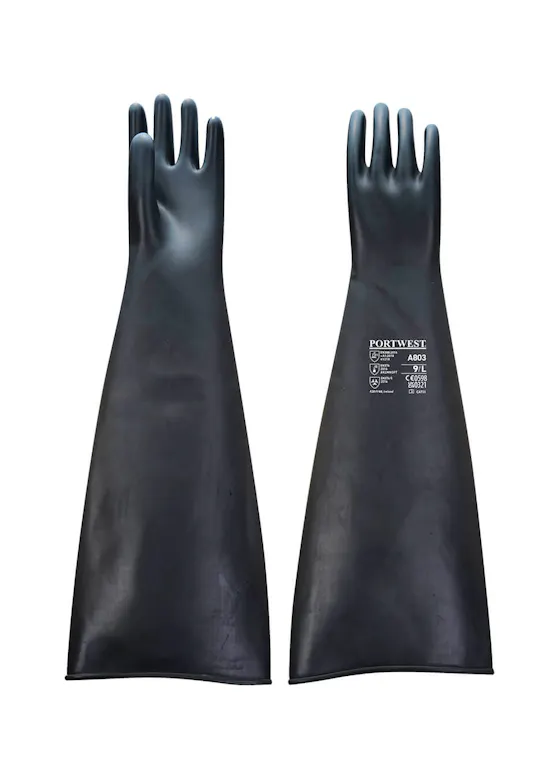 Portwest Heavyweight Latex Rubber Gauntlet, 600 mm